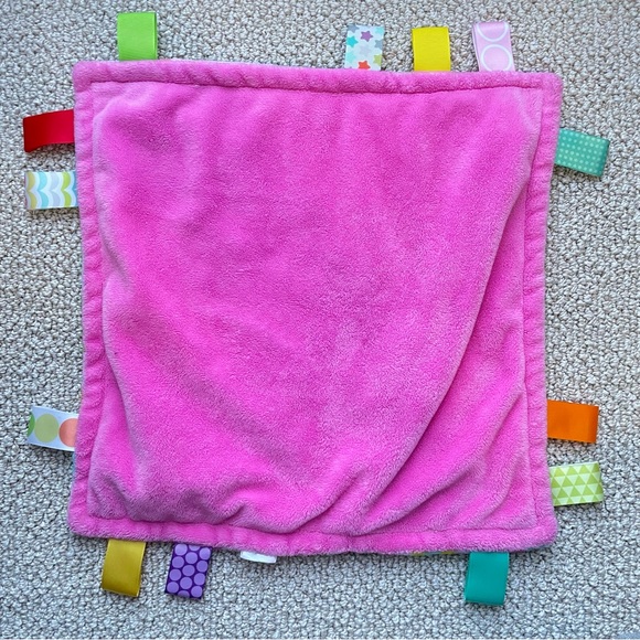 Taggies Bright Starts Flowers Security Blanket Baby Lovey Plush Pink - Picture 2 of 2